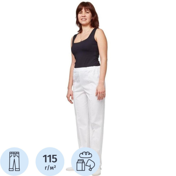 Брюки универсальные у14-БР белые (р.48-50) р.158-164