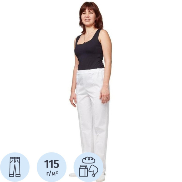 Брюки универсальные у14-БР белые (р.60-62) р.158-164