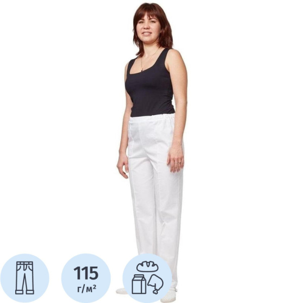 Брюки универсальные у14-БР белые (р.52-54) р.182-188