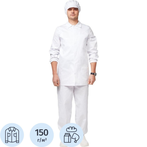 Куртка для пищевого производства муж. у17-КУ (р.44-46) р.170-176