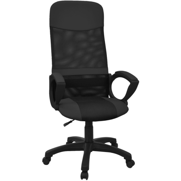 Кресло SK5_AL_Элегант L2 черн./черная сетка