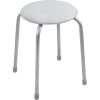 Табурет ET_Классика 2 ТК02 к/з светло-серый, каркас серебристый