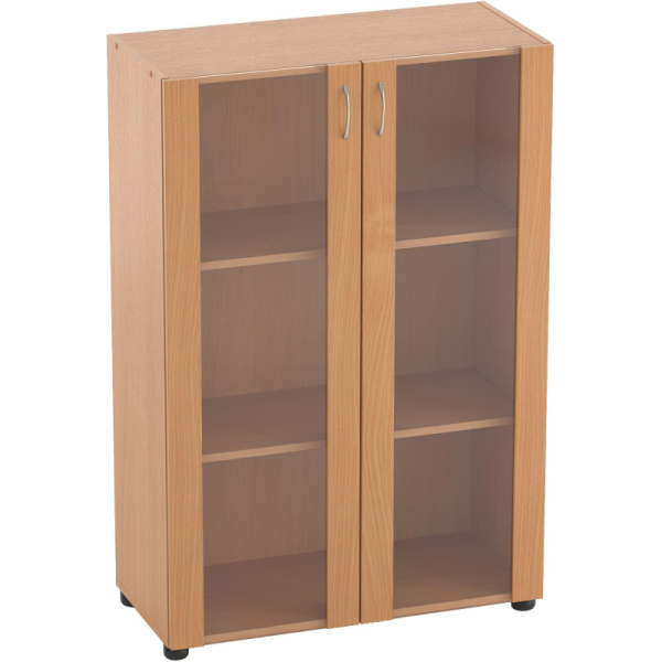 Шкаф 2SJ_B Эконом   малый со стеклом Э-24 800х1196х350 бук