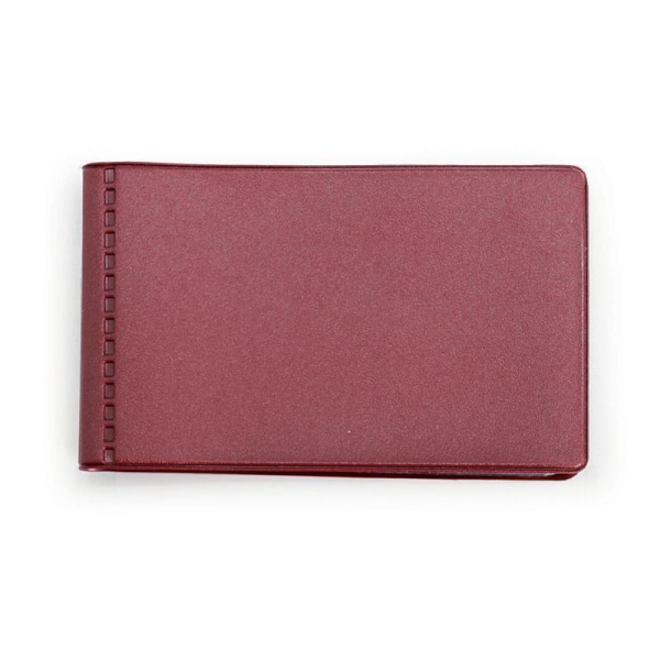 Визитница для 28 карт, горизонтальный, 60x100 мм, бордовый 2754-103