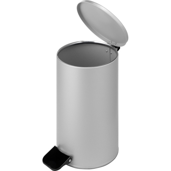 Урна педальная круглая 10 л серый металлик, 200 ммx310 мм