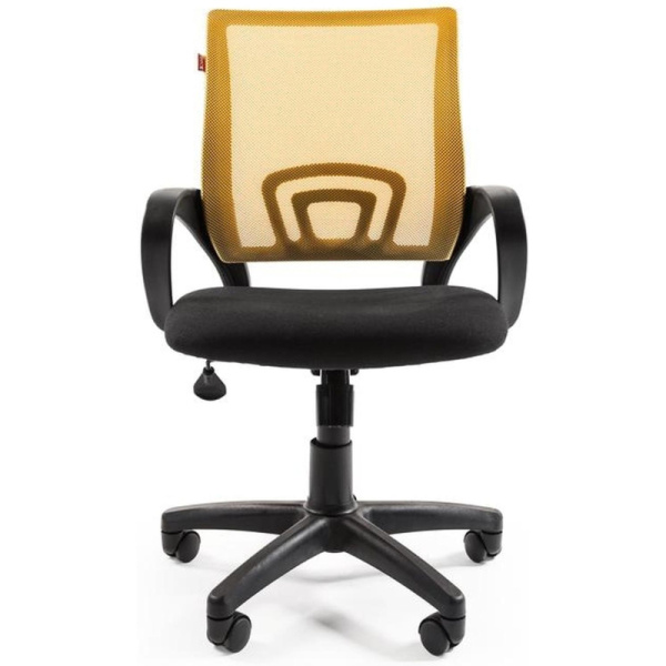Кресло VT_EChair-304 TC Net ткань черн/сетка желтая, пластик