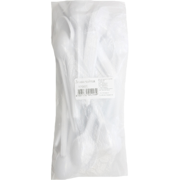 Ложка одноразовая чайная  белая ПС 100шт/уп 2169