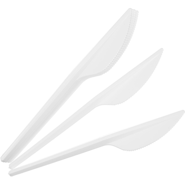 Нож одноразовый белый ПС 100шт/уп 2152