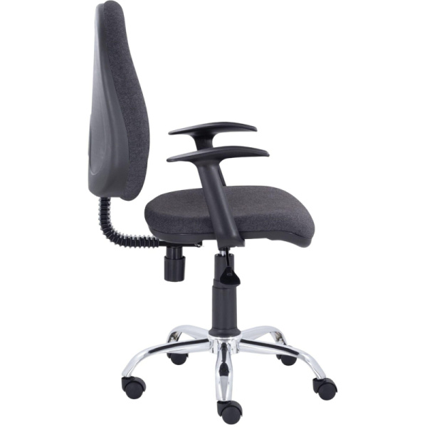 Кресло UP_EChair 223 PC ткань серая С73, хром