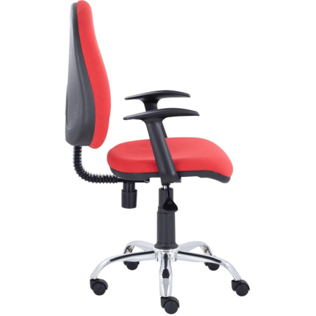 Кресло UP_EChair 223 PC ткань красная С02, хром
