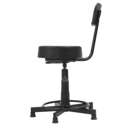 Кресло кассира FA_кассира КС-2 каркас черный, к/з черный (PV)