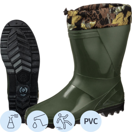 Сапоги мужские цв.оливковый мод.141/01 (р.43) (277) ПВХ с надставкой