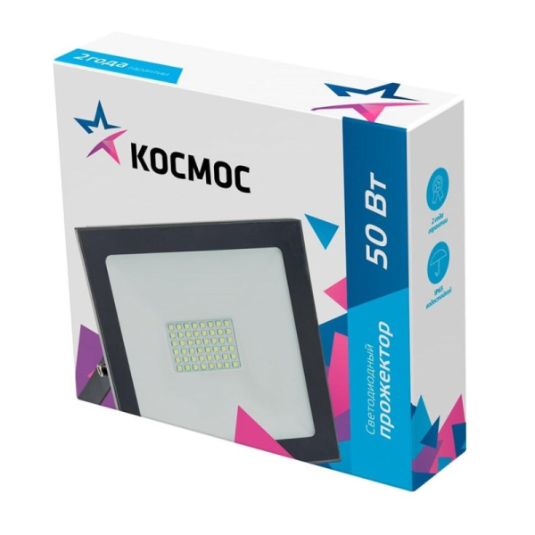 Прожектор светодиодный Космос K_PR5_LED_50 50Вт, 4000лм, IP65
