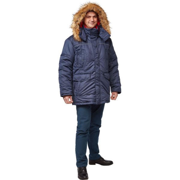 Куртка рабочая зимняя муж. з28-КУ син (р.44-46)170-176