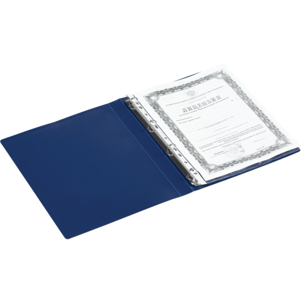 Папка на 4-х кольцах пласт. 16/25мм А4 ATTACHE синяя