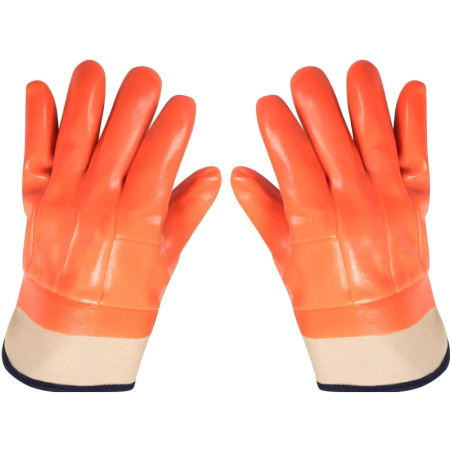 Перчатки защитные нефтеморозостойкие ПВХ утепленные р-р 10 манжет крага