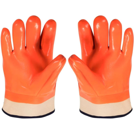 Перчатки защитные нефтеморозостойкие ПВХ утепленные р-р 10 манжет крага