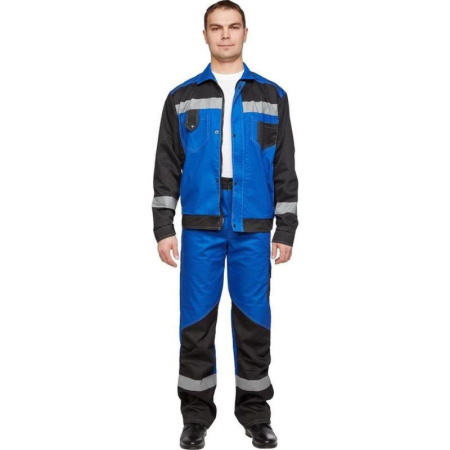 Костюм рабочий летний муж  л21-КБР вас/черн. (р.60-62) 170-176 (мод.КОС211)