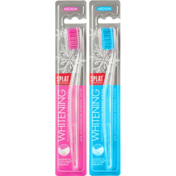 Зубная щетка SPLAT WHITENING средняя