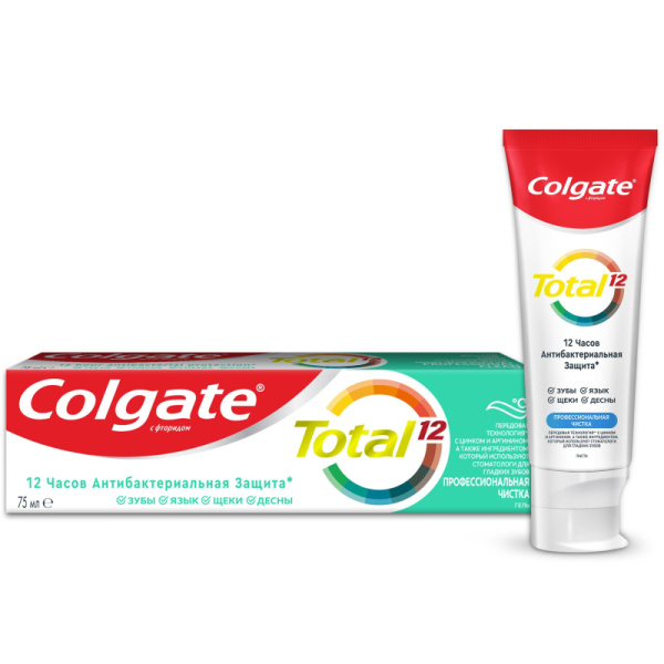 Зубная паста COLGATE TOTAL 12 Профессиональная чистка гель 75 мл