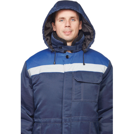 Куртка рабочая зимняя муж з32-КУ син/вас смес 60-62/158-164 (Арсенал-СП)