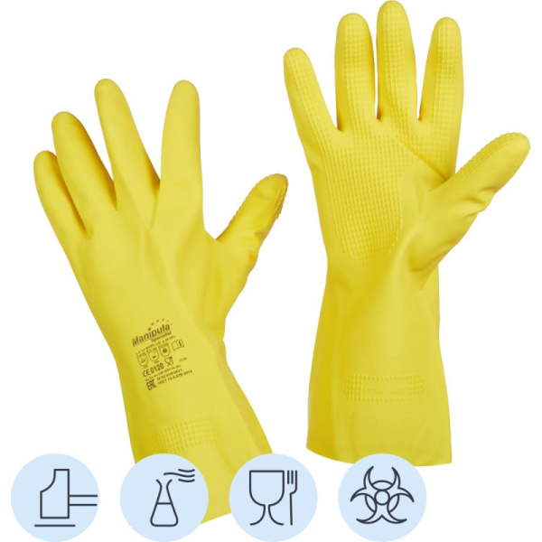 Перчатки защитные латекс Manipula ФОРСАЖ (L-F-14/CG-946) р.8-8,5 (М),ПС