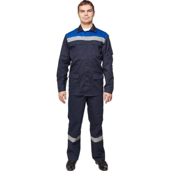 Костюм рабочий летний муж л05-КБР син/вас (р.60-62) 158-164 (Арсенал-СП)