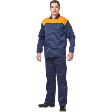 Костюм рабочий летний муж. л16-КПК син/оранж (р.56-58) 170-176