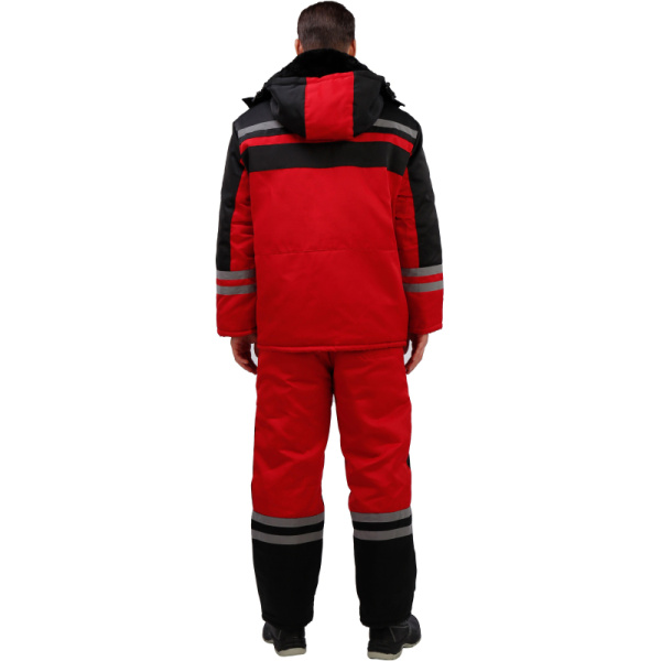 Костюм рабочий зимний муж з03-КПК красн/чер (р.44-46) 182-188