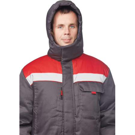 Костюм рабочий зимний муж з31-КПК сер/красн (р.60-62) 158-164 (Арсенал-СП)