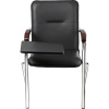 Конференц-кресло FA_SAMBA ST Chrome к/з черный DO350/орех