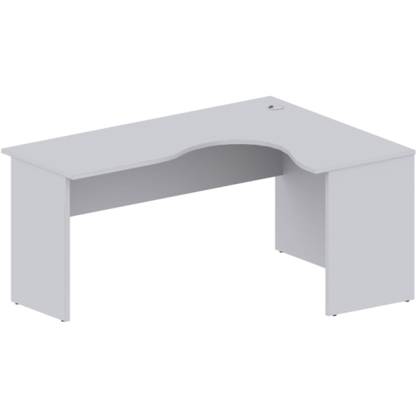 Стол Easy One правый (888,889) серый Ш1600 Г1200