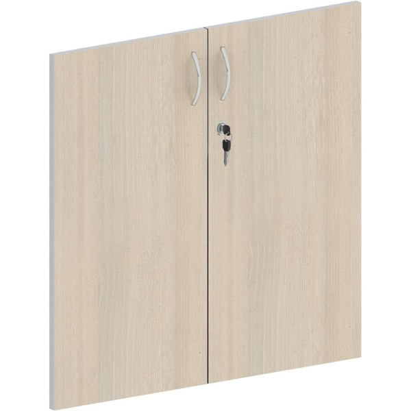 Двери Easy ЛДСП замок (2шт.) 908854 св.дуб/серый В760
