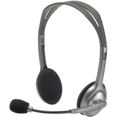 Гарнитура проводная Logitech Stereo Headset H111 Сер(981-000594/981-000593)