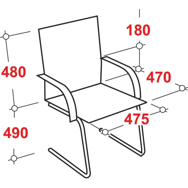 Конференц-кресло VT_Chairman 696 V ткань синяя TW-05