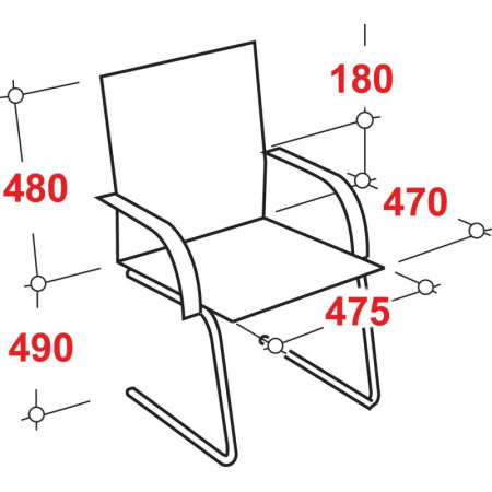 Конференц-кресло VT_Chairman 696 V ткань синяя TW-05