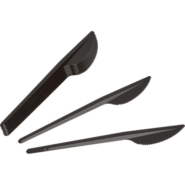 Нож одноразовый 155мм, черный, Выбор есть ПС 100шт/уп