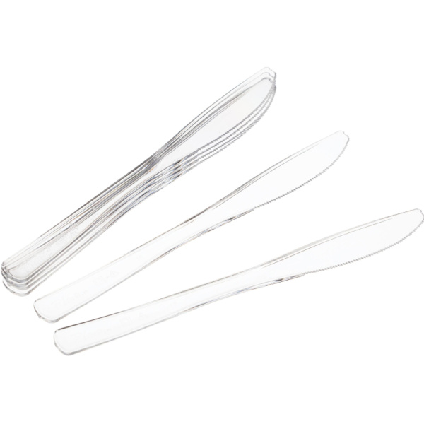 Нож одноразовый 200мм прозрачный ПС 50шт/уп