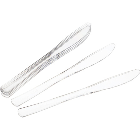 Нож одноразовый 200мм прозрачный ПС 50шт/уп