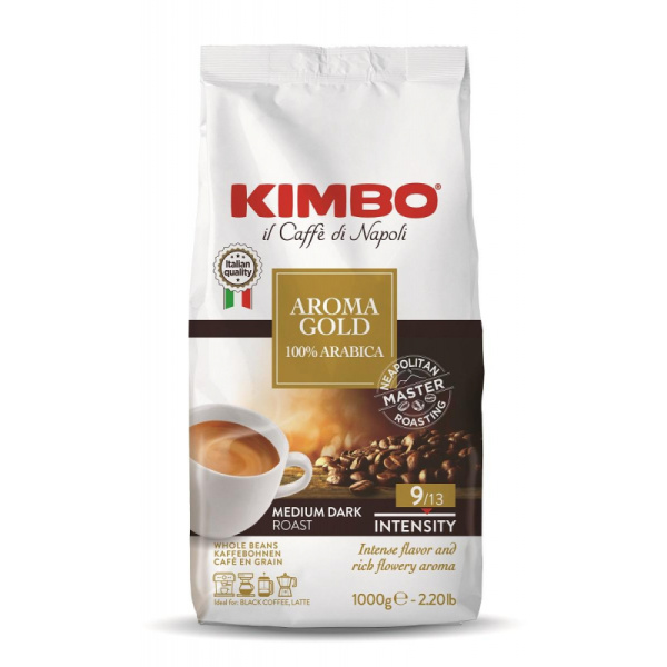 Кофе Kimbo Aroma Gold 100% арабика в зернах, 1кг