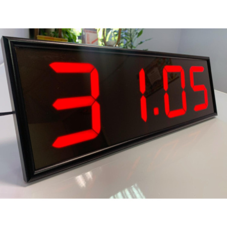 Часы электронные Импульс-NOVA-R, цвет свечения красный 0,5Кд, 450x150x55мм