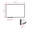 Доска стеклянная магнитная, 90х120,Attache, белый