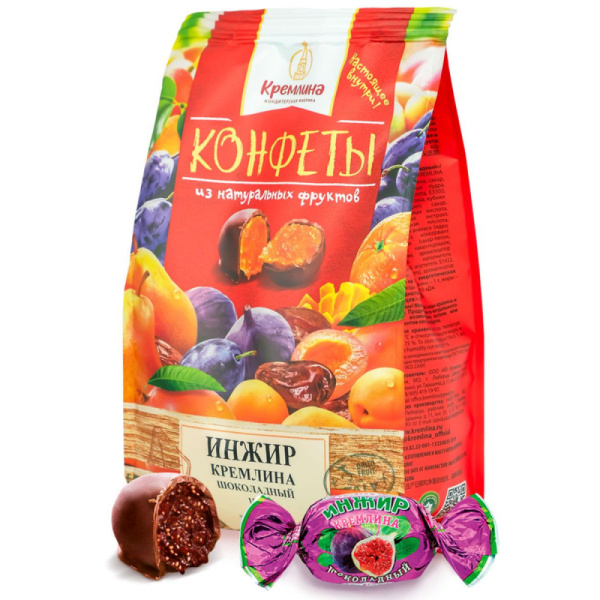 Конфеты шоколадные Кремлина Инжир, 190 гр