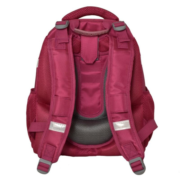 Ранец Basic Sparkle Pink,эргоном. спинка, двустор.пайетки фуксия/серебро