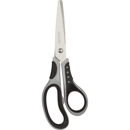 Ножницы Attache Graphite 195 мм с пласт.прорез.анатом.руч.чёр./сер.цв