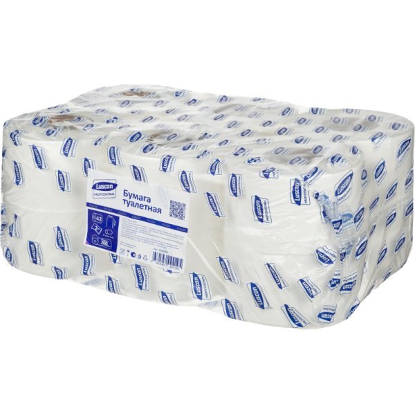 Бумага туалетная д/дисп Luscan Professional 2сл бел цел 200м 12рул/уп