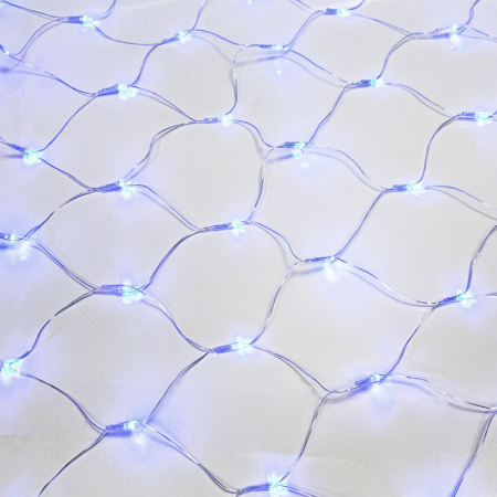 Гирлянда светодиодная сеть 1,8х1,5 м, прозрач ПВХ, 180 LED, Синий,  215-133