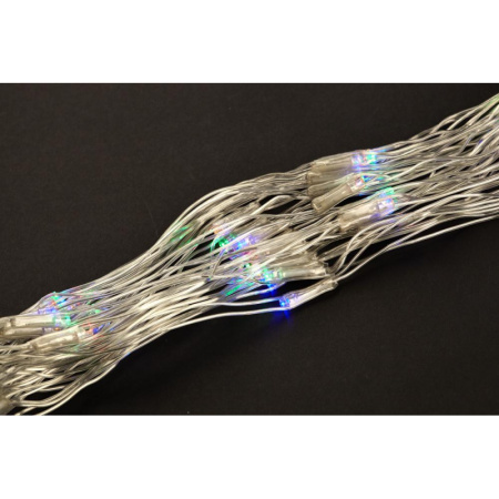 Гирлянда светодиодная Сеть 1,8х1,5м,прозрач ПВХ,180 LED Мультиколор 215-139