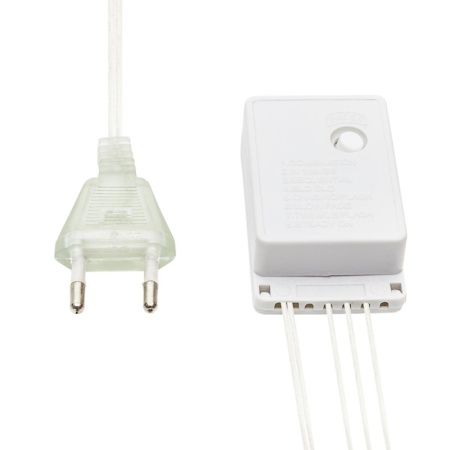 Гирлянда светодиодная Сеть 1,8х1,5м,прозрач ПВХ,180 LED Мультиколор 215-139