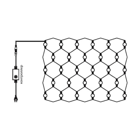 Гирлянда светодиодная Сеть 1,8х1,5м,прозрач ПВХ,180 LED Мультиколор 215-139